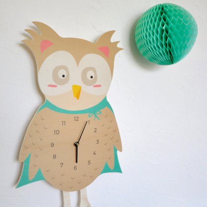 Horloge chouette chambre enfants