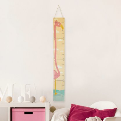 Toise flamant rose pour chambre d'enfant