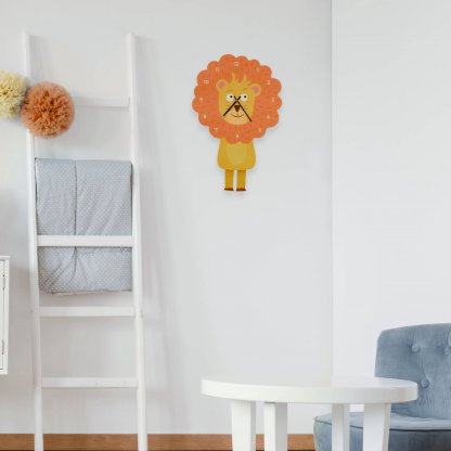 Horloge murale pour enfant lion