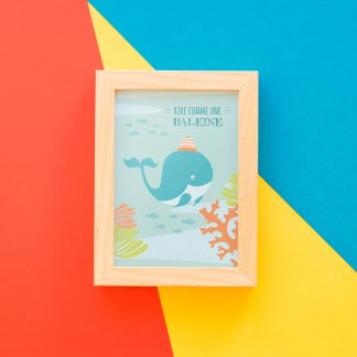 Carte postale décoration baleine